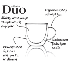 Szklanka termiczna z uchem DUO 250ml, 2szt.