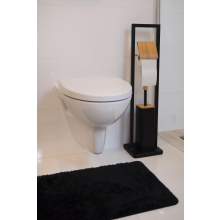 Zestaw łazienkowy stojak na papier Black&White, czarny