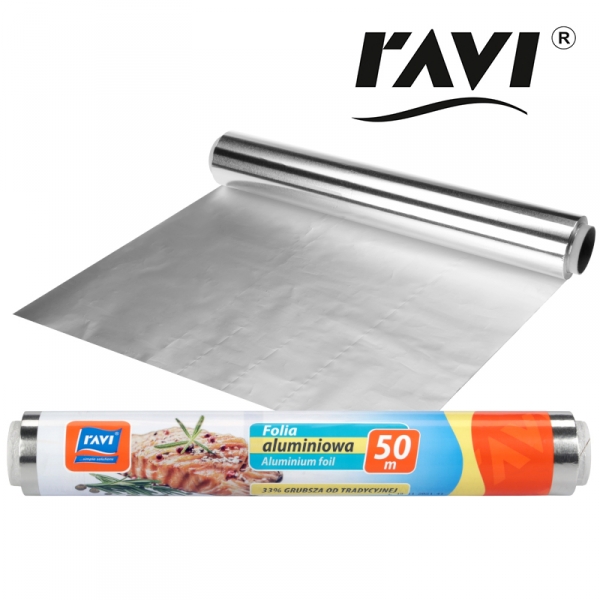 Folia aluminiowa 50m x 29cm RAVI