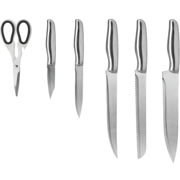 Zestaw noży kuchennych nierdzewnych w bloku 7 części WILSON