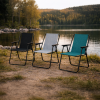 Krzesło turystyczne składane CAMPING turkus