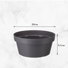 Doniczka misa okrągła MELROSE 20cm antracyt