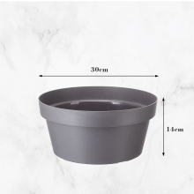 Doniczka misa okrągła MELROSE 30cm szara
