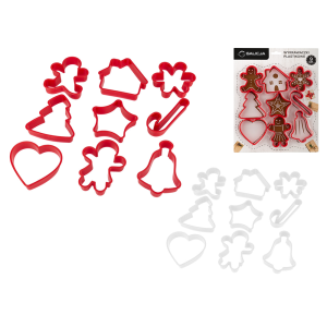 Wykrawaczki plastikowe Boże Narodzenie zestaw 9 sztuk