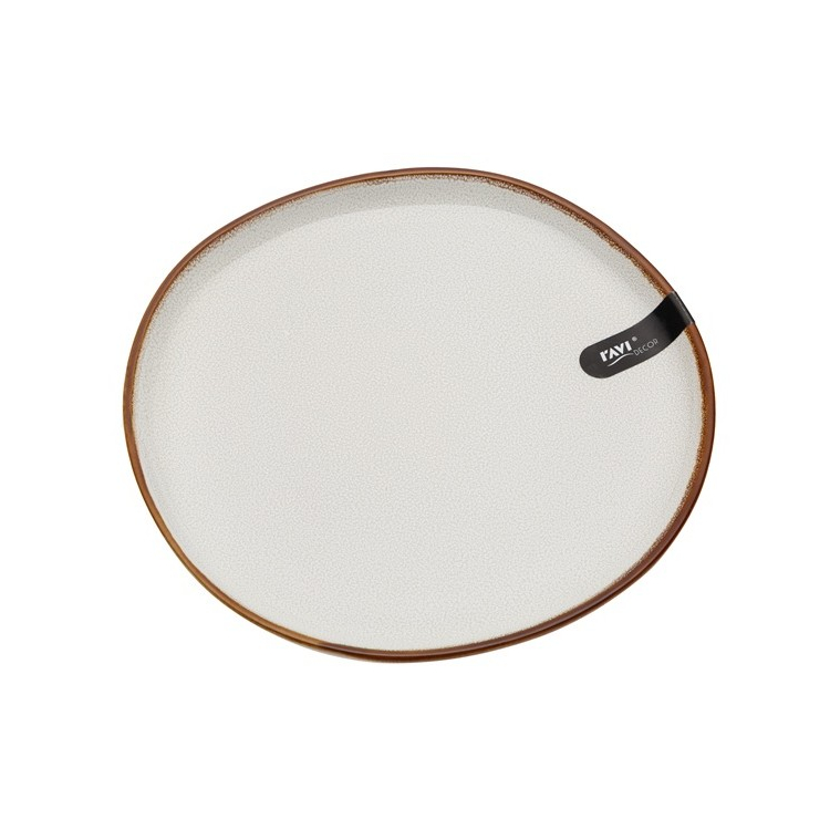 Reactive Glaze Talerz deserowy z kamionki 20,5cm RAVI