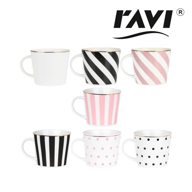 Kubek porcelanowy PURE GOLD 400ml mix RAVI